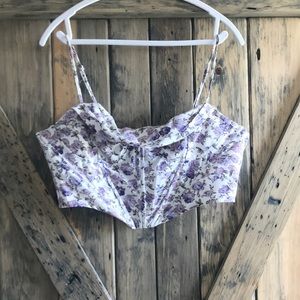 Floral corset crop top